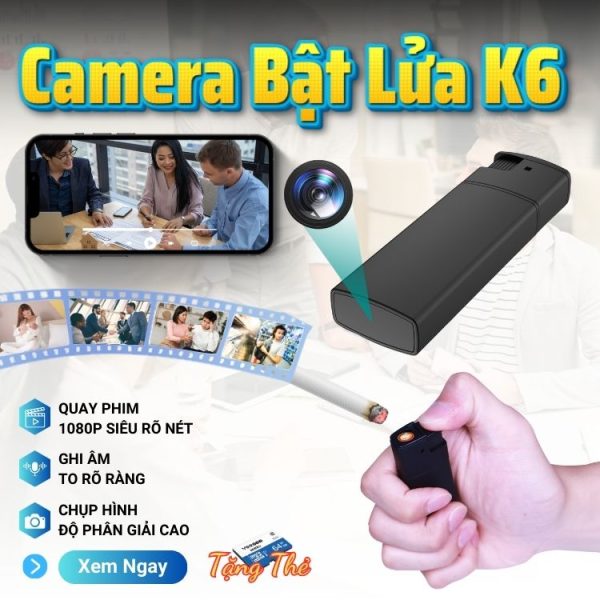 Camera ngụy trang bật lửa K6 quay phim Full HD
