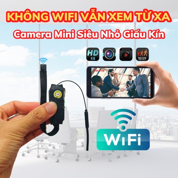 Combo Camera Mini Siêu Nhỏ HQV99 Và Bộ Phát Wifi 4G MF800 Di Động Cầm Tay