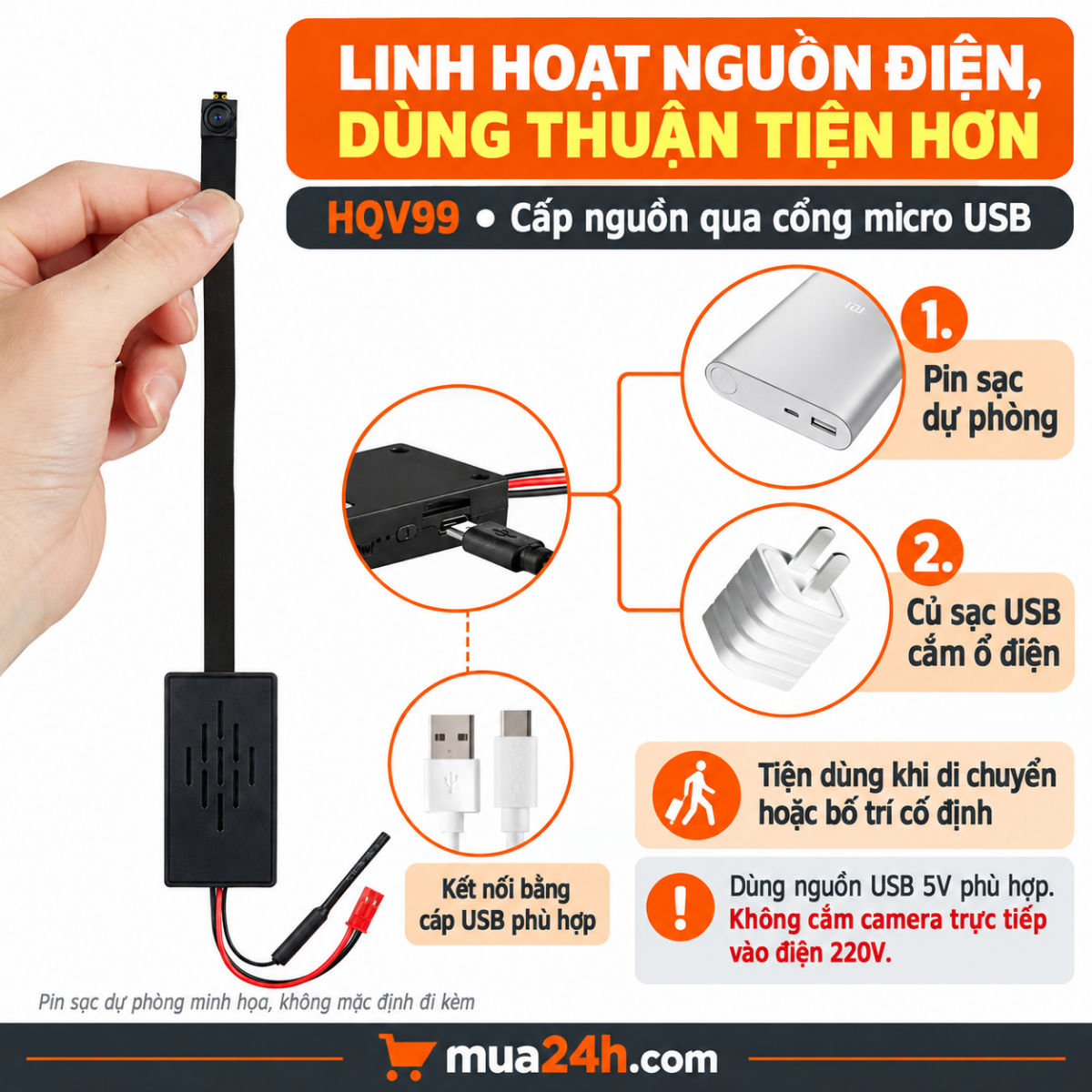 Camera Mini HQV99 Tuya Smart 1080P – Xem Từ Xa, Ghi Lại Sự Việc Để Làm Rõ Sự Thật