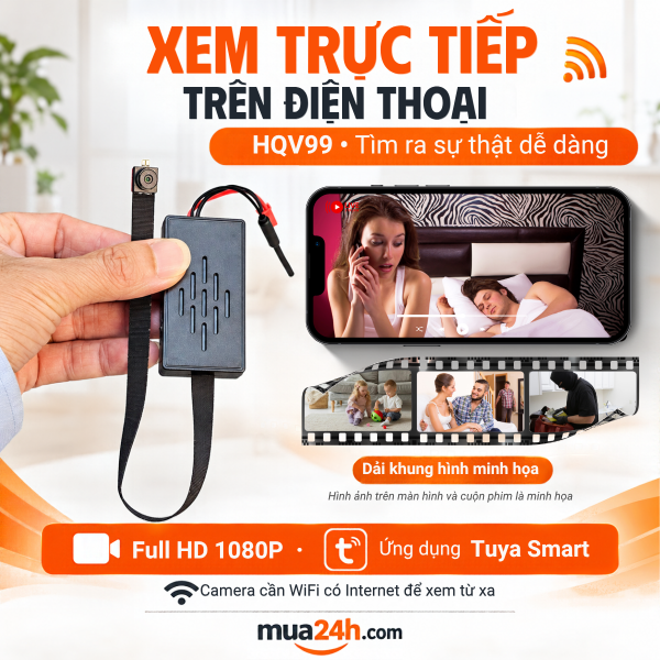Alternative view of Camera Mini HQV99 Tuya Smart 1080P – Xem Từ Xa, Ghi Lại Sự Việc Để Làm Rõ Sự Thật